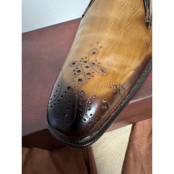 Mezlan Shoes Mens Size 10 Tan Soprano 5070 Leather Brogue Medallion Lace Up main image 13